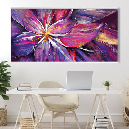 Colorful Floral Abstract Oil Painting for Vibrant Home Decor