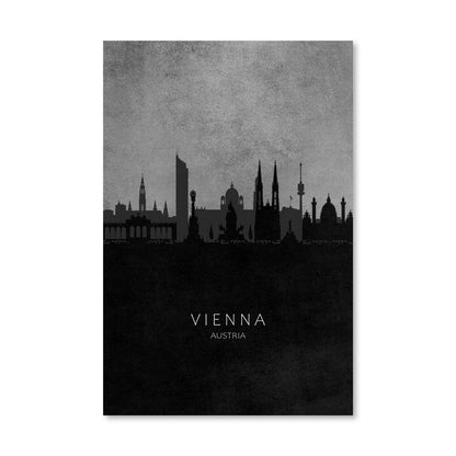 Stunning Vienna Skyline Oil Painting - Modern Canvas Art for Home Decor