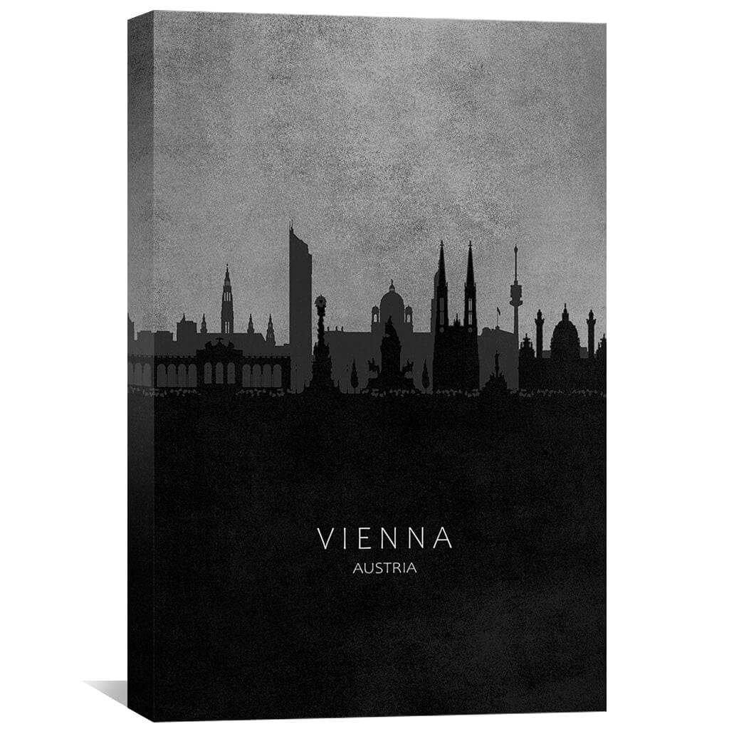 Stunning Vienna Skyline Oil Painting - Modern Canvas Art for Home Decor