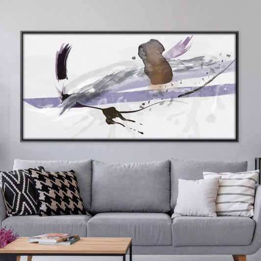 Abstract Violet Dreams – Modern Oil Painting for Elegant Home Decor