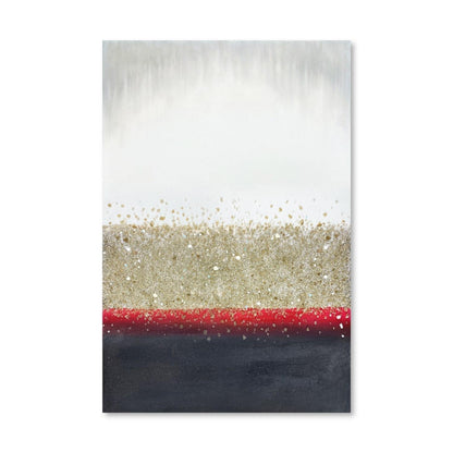 Abstract Volcano Inspired Painting with Sparkling Glitter Accents