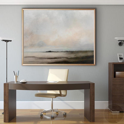 Serene Modern Landscape Oil Painting for Home Decor and Art Collection