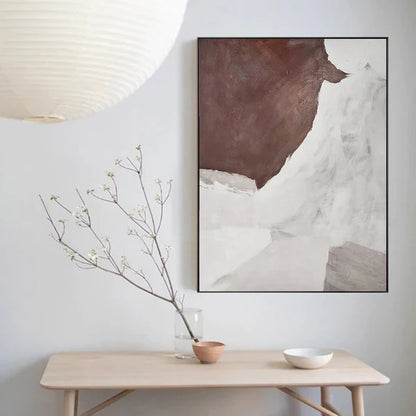 Wabi-Sabi Serenity: Abstract Oil Painting for Modern Home Decor