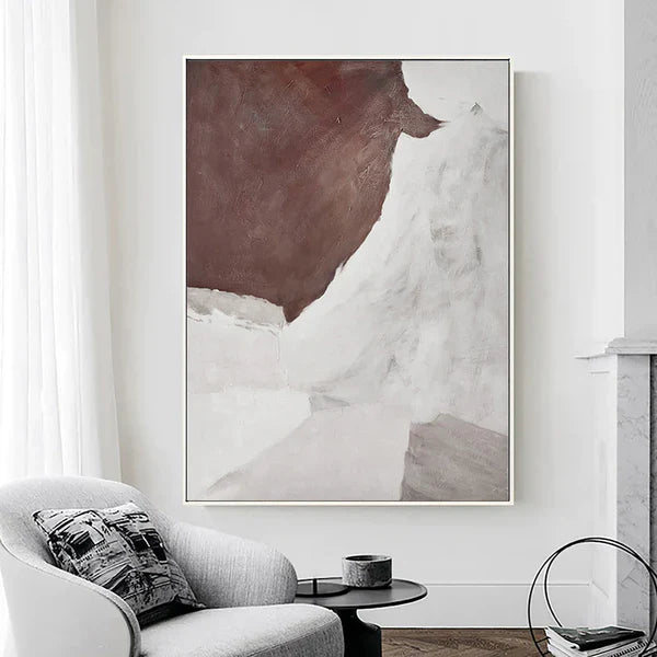 Wabi-Sabi Serenity: Abstract Oil Painting for Modern Home Decor