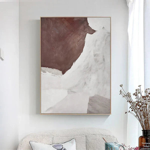 Wabi-Sabi Serenity: Abstract Oil Painting for Modern Home Decor