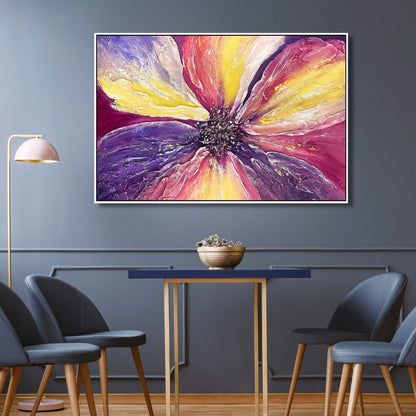 Vibrant Abstract Flower Oil Painting for Modern Home Decor