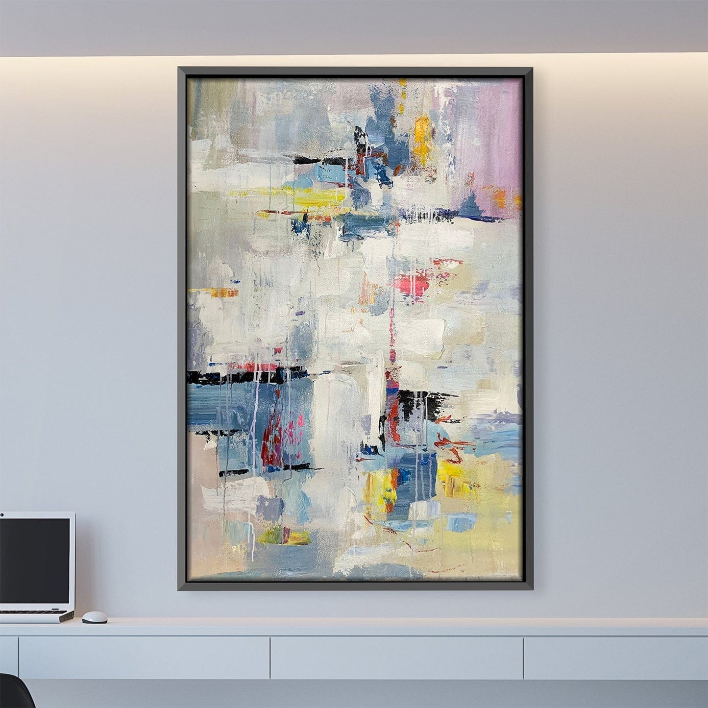 Abstract Color Harmony Oil Painting for Modern Home Decor