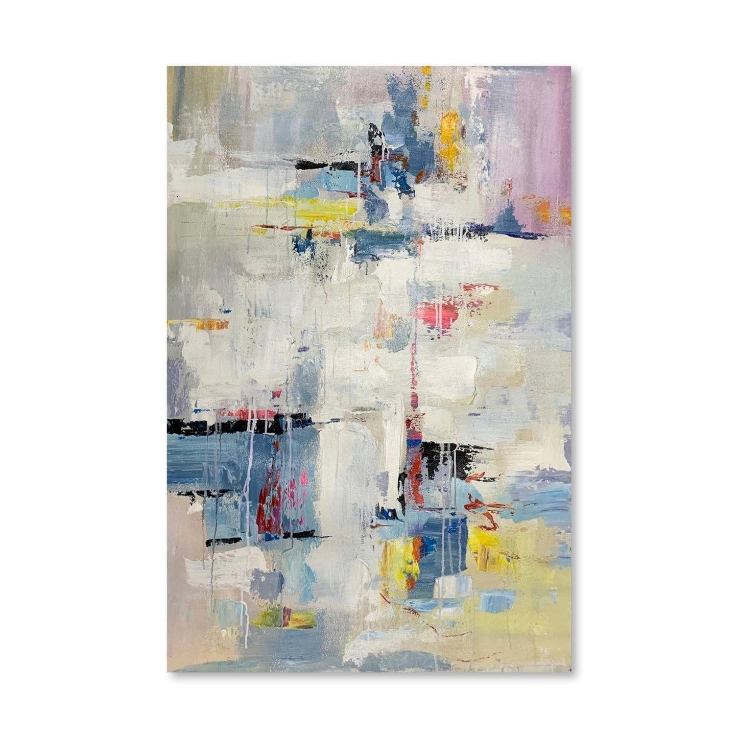 Abstract Color Harmony Oil Painting for Modern Home Decor