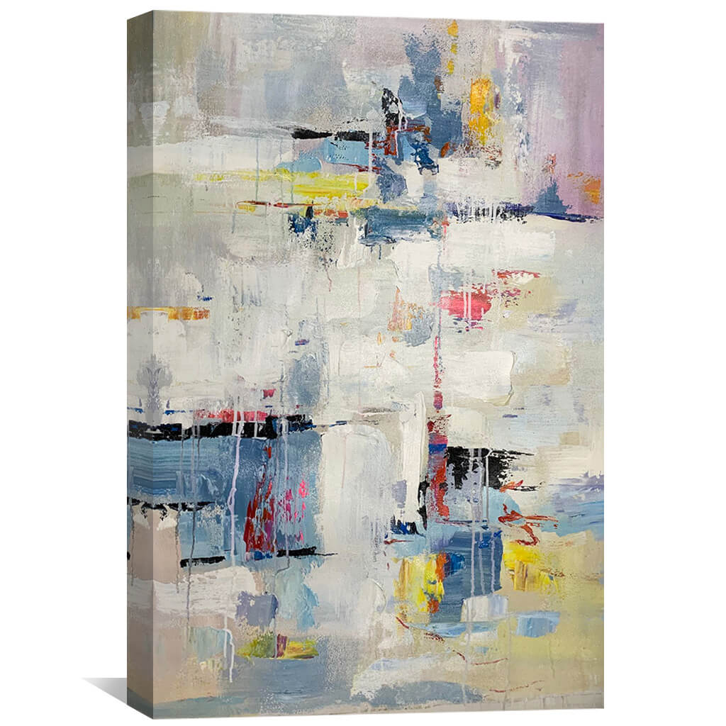 Abstract Color Harmony Oil Painting for Modern Home Decor