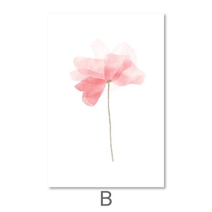 Elegant Floral Watercolor Canvas Art for Modern Home Decor