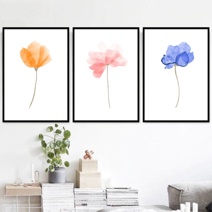 Elegant Floral Watercolor Canvas Art for Modern Home Decor