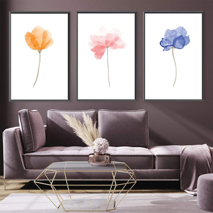 Elegant Floral Watercolor Canvas Art for Modern Home Decor
