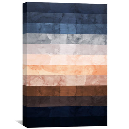 Abstract Landscape Canvas in Soft Earth Tones for Modern Home Décor