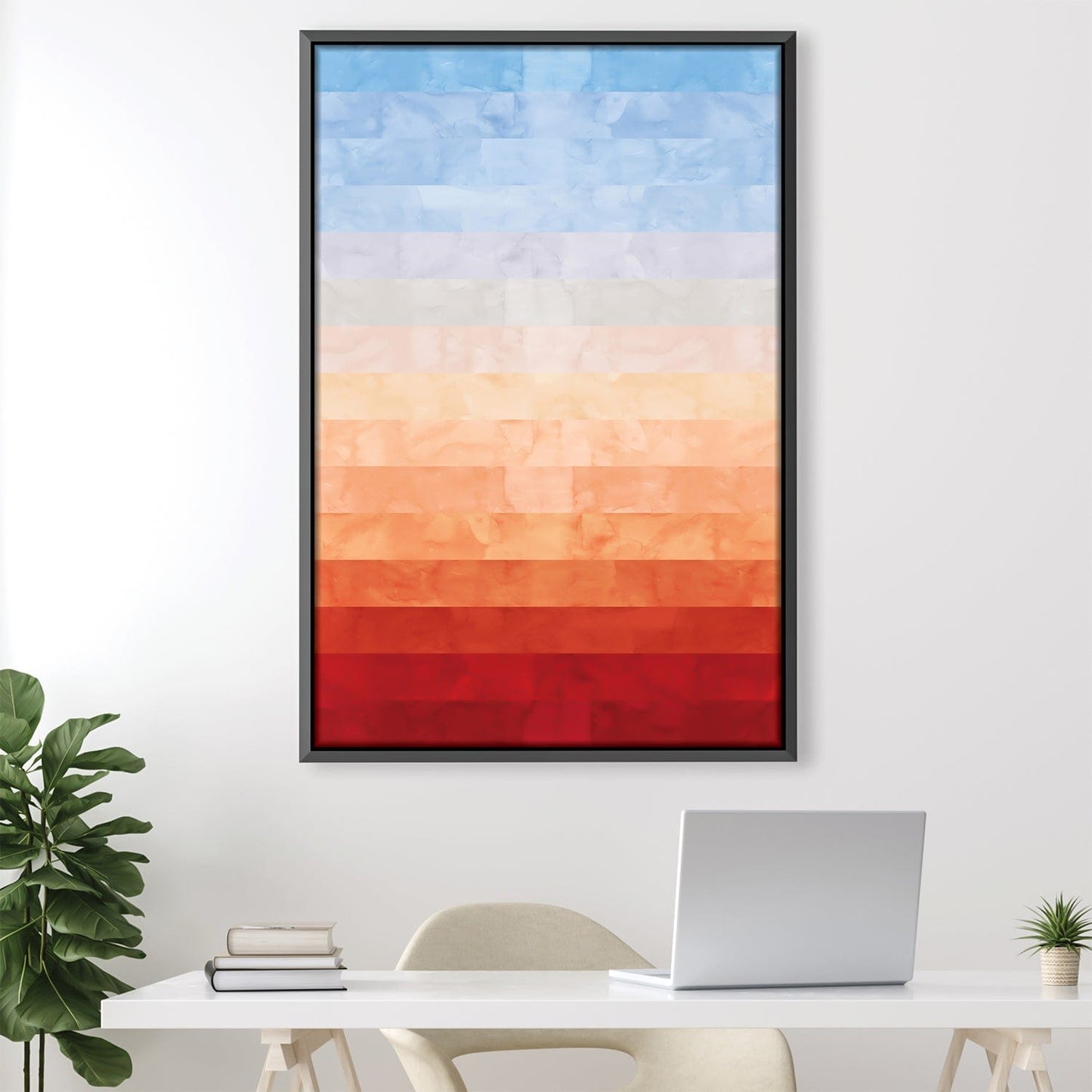 Stunning Gradient Landscape Oil Painting for Modern Home Decor