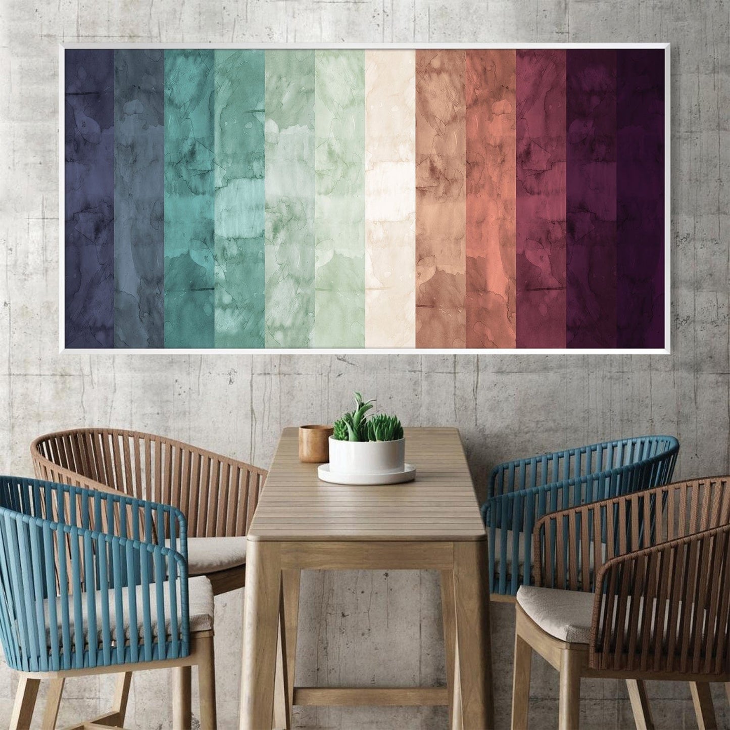 Elegant Abstract Watercolor Landscape Canvas Art for Home Decor