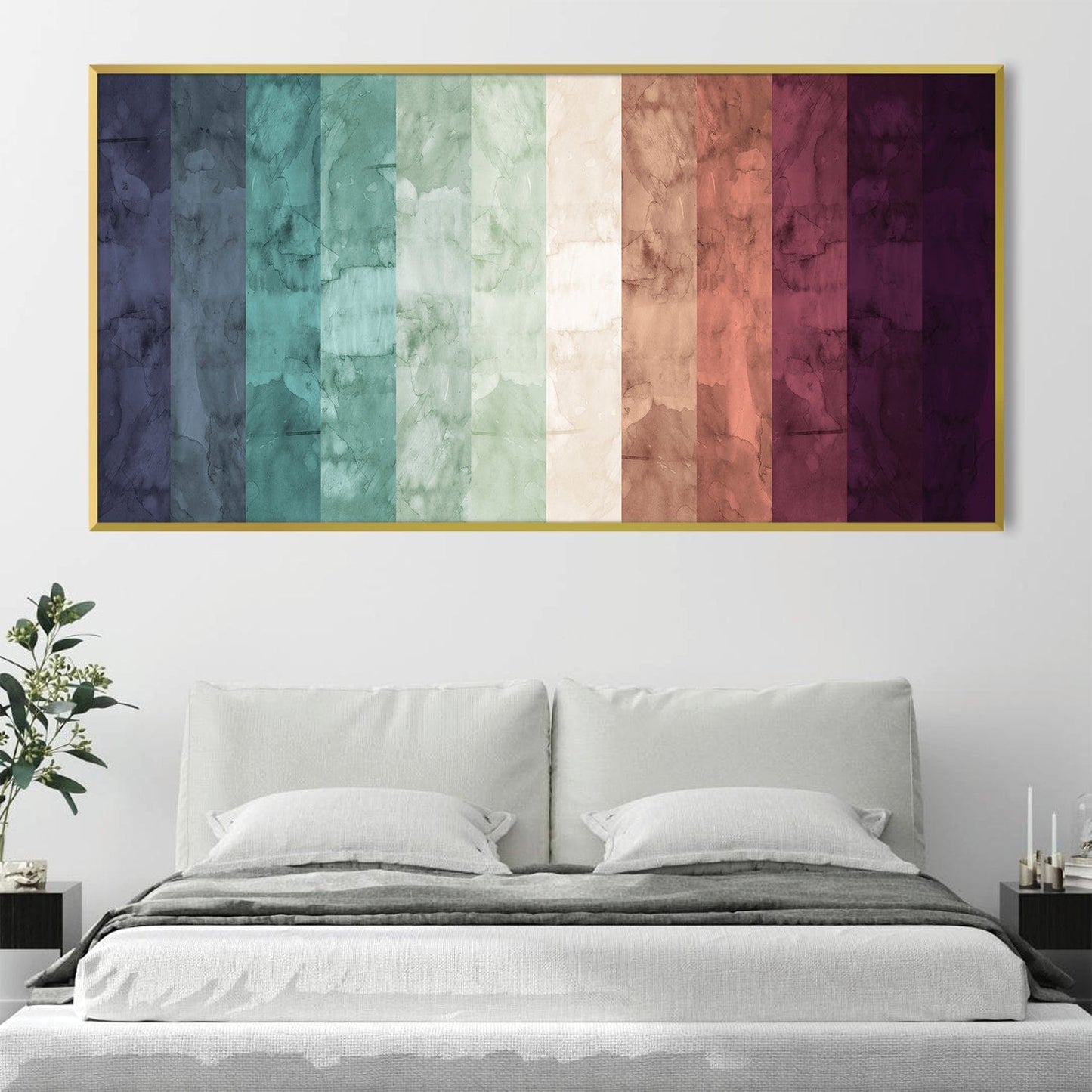 Elegant Abstract Watercolor Landscape Canvas Art for Home Decor