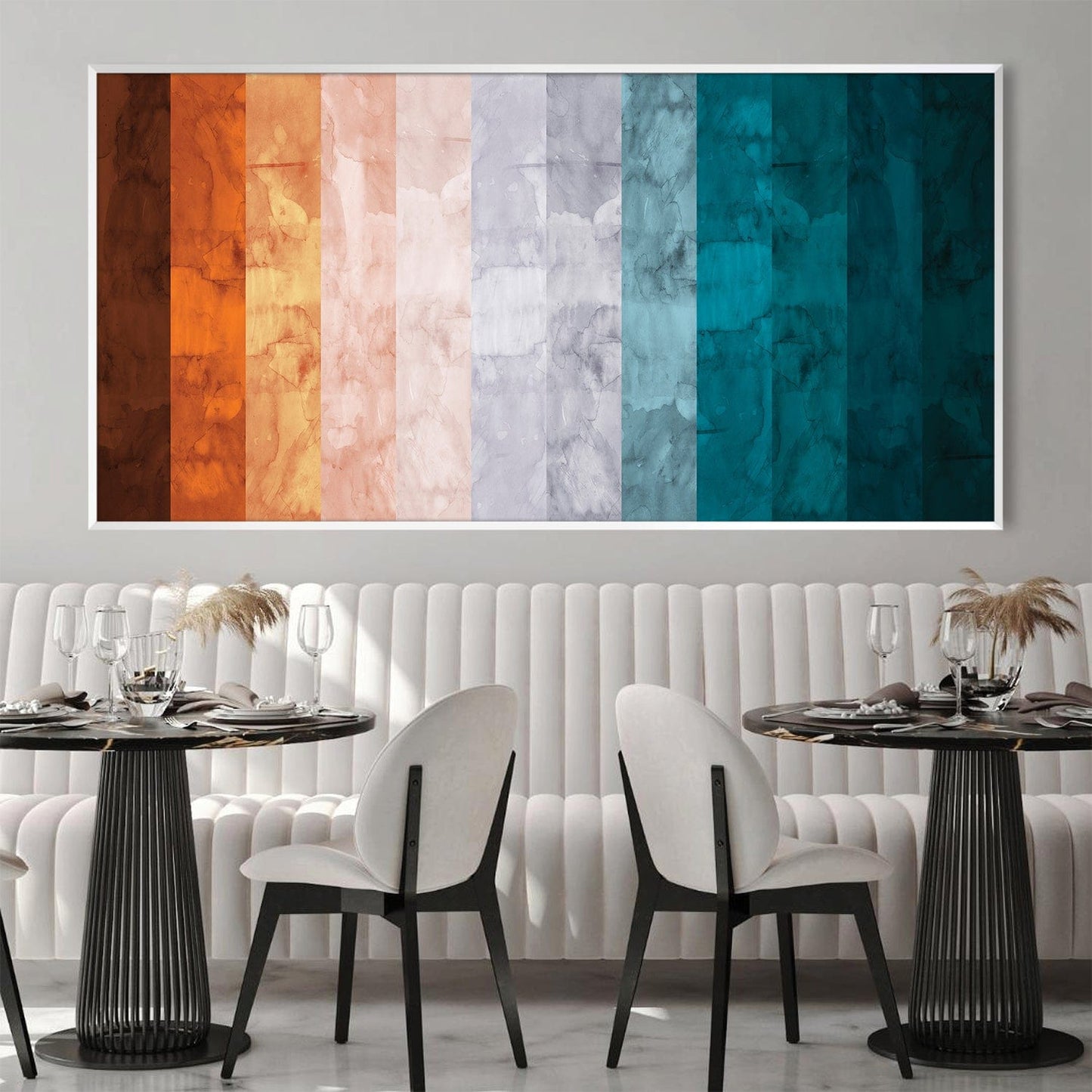 Colorful Abstract Landscape Oil Painting for Modern Home Decor