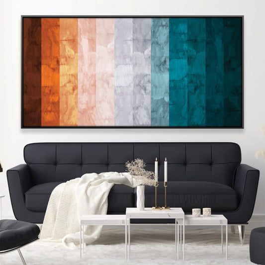 Colorful Abstract Landscape Oil Painting for Modern Home Decor