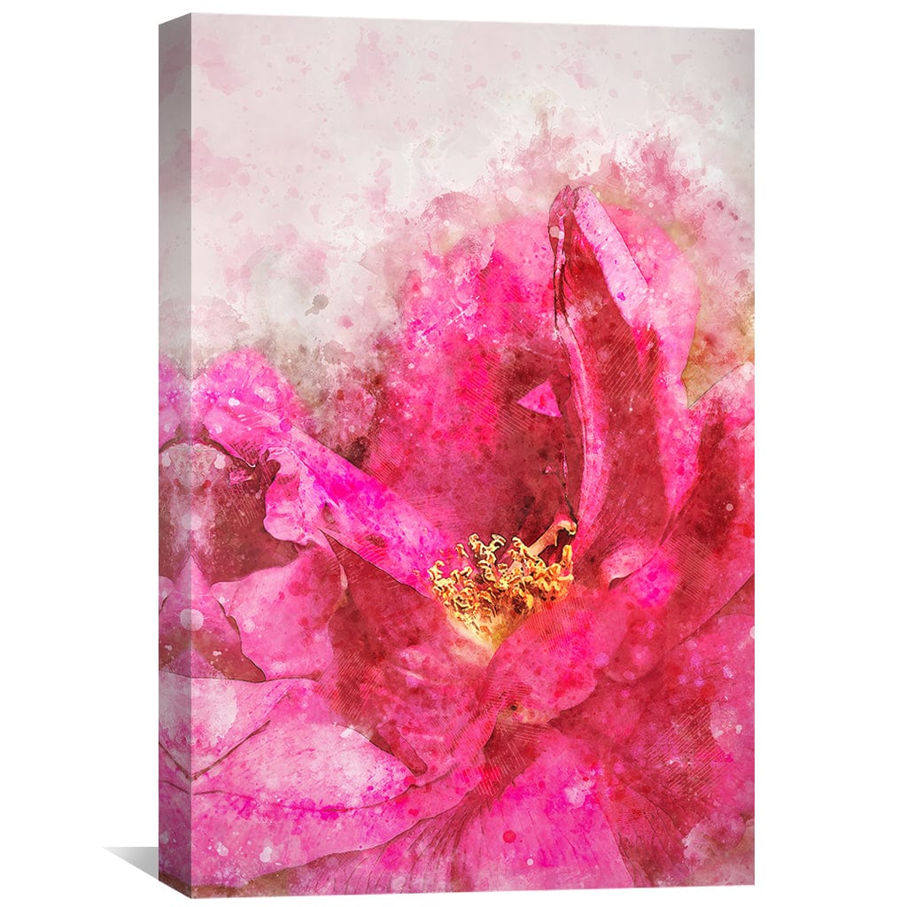 Vibrant Pink Rose Oil Painting for Elegant Home Decor and Floral Art Lovers