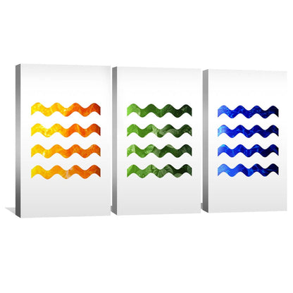 Colorful Wave Patterns Oil Painting for Modern Home Decor