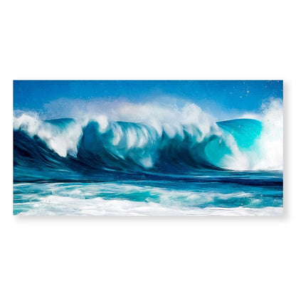 Stunning Ocean Waves Oil Painting for Home Decor - Vibrant Coastal Wall Art