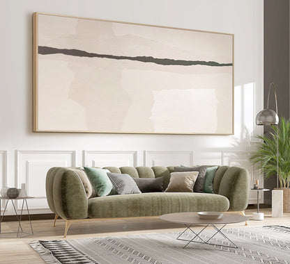 Abstract Oil Painting: Serene Elegance for Modern Home Decor