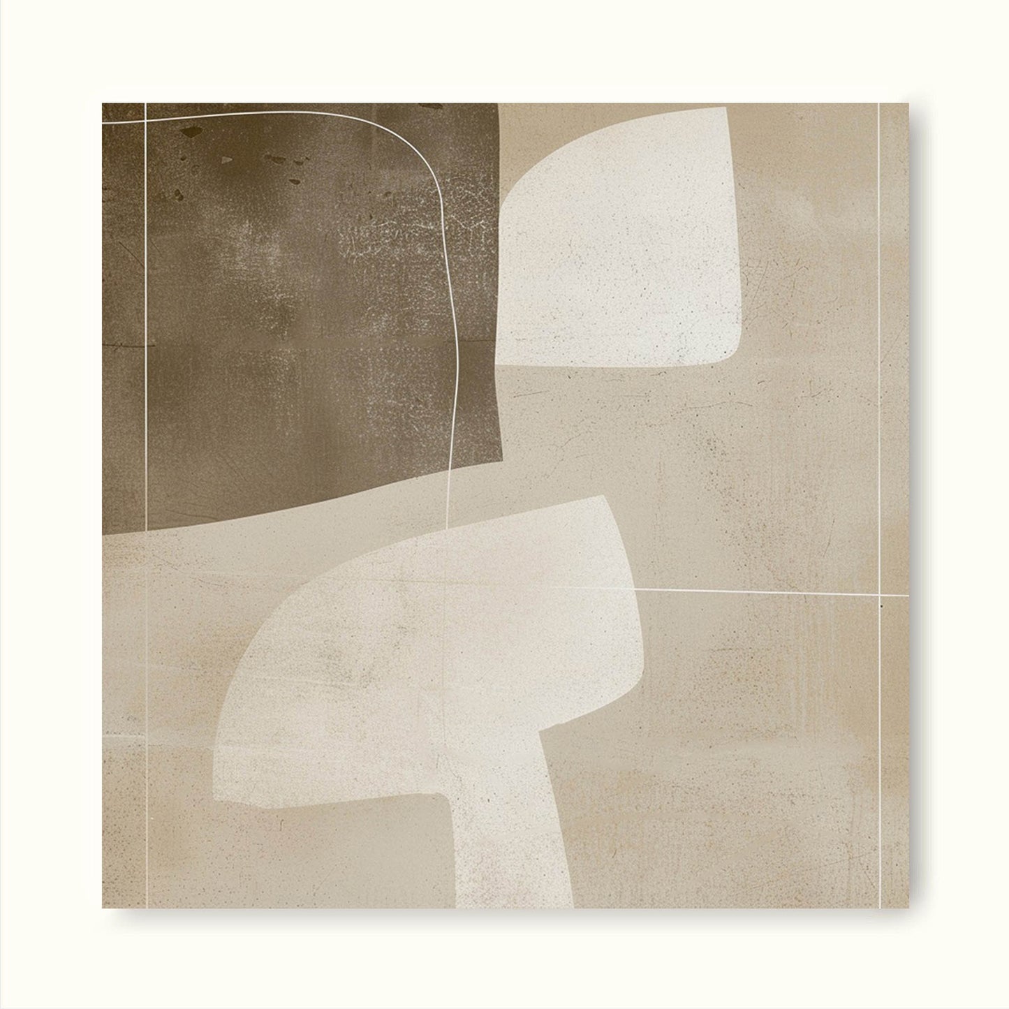 Elegant Minimalist Abstract Oil Painting for Modern Home Decor