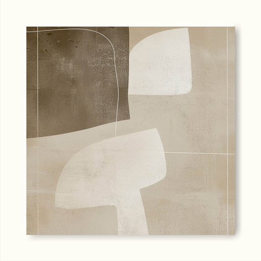Elegant Minimalist Abstract Oil Painting for Modern Home Decor