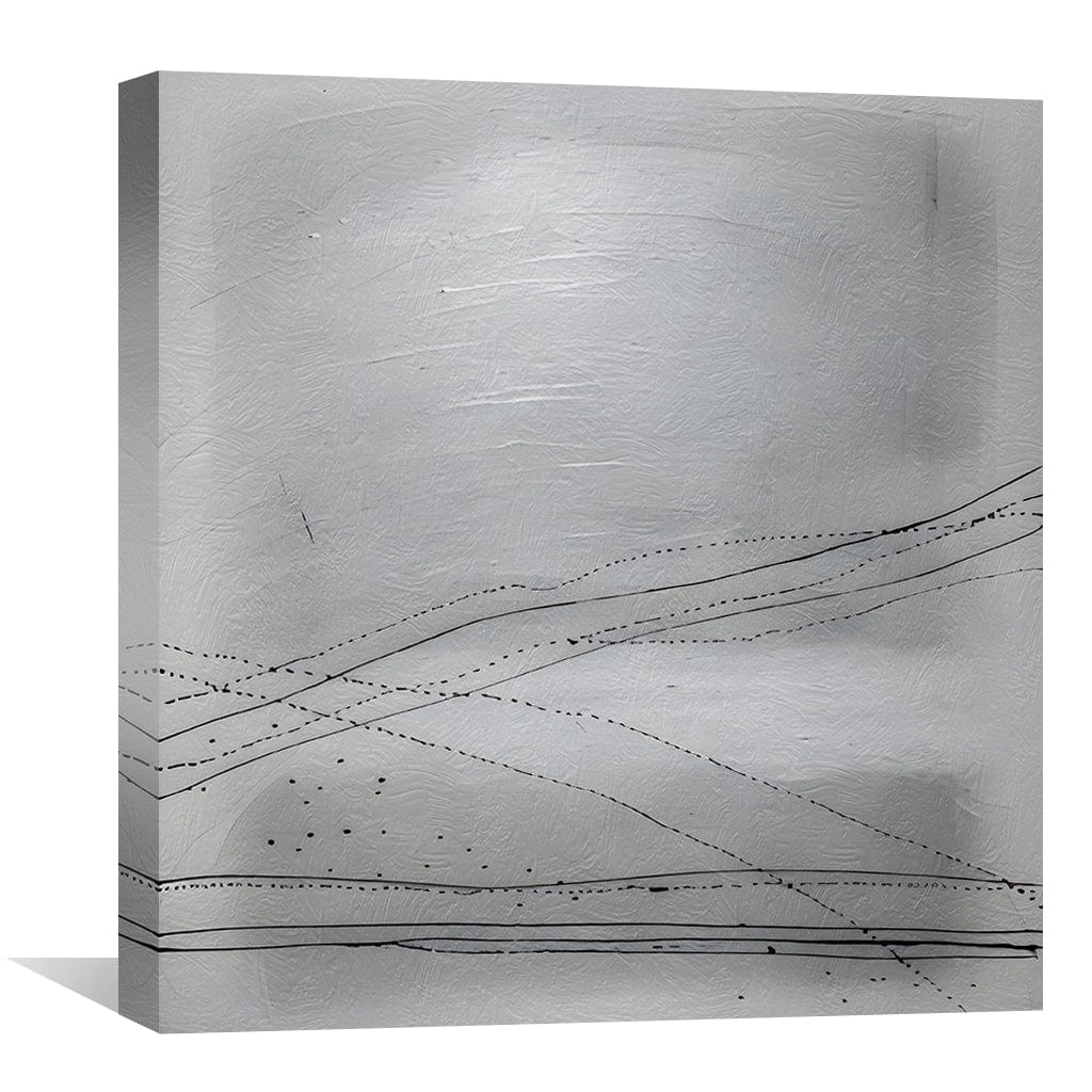 Abstract Grayscale Oil Painting with Subtle Lines and Textured Depth