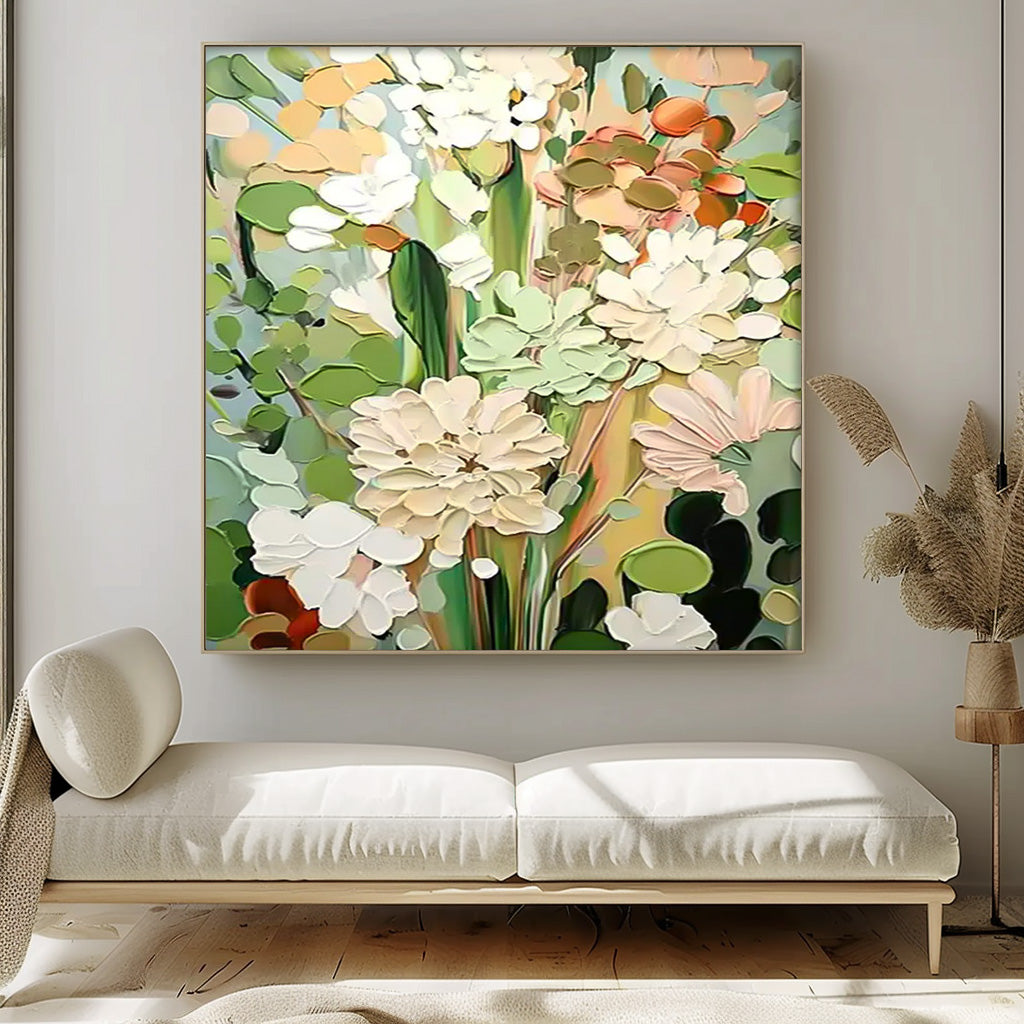 Vibrant Floral Oil Painting for Elegant Home Decor