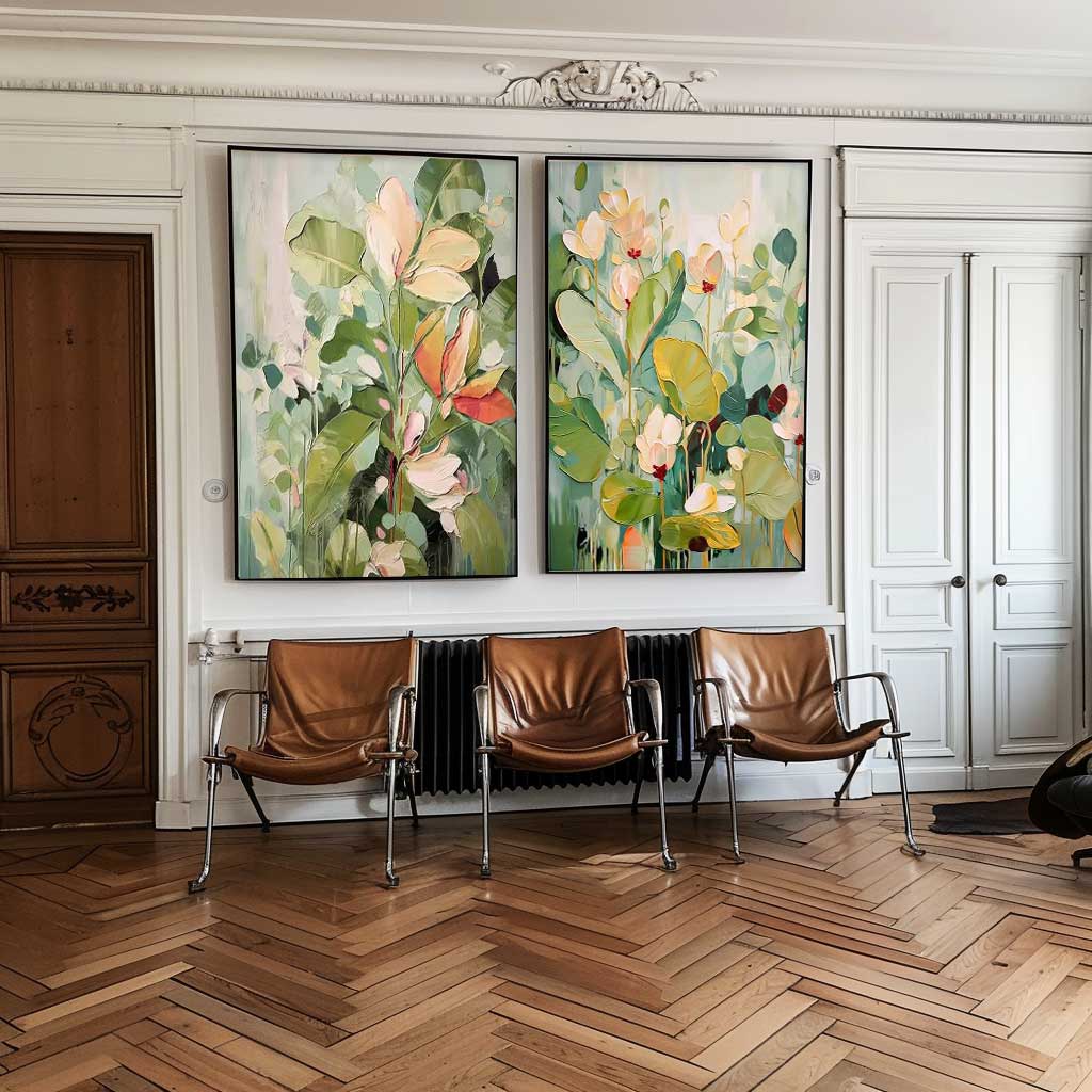 Vibrant Floral Oil Painting for Elegant Home Decor and Art Collection