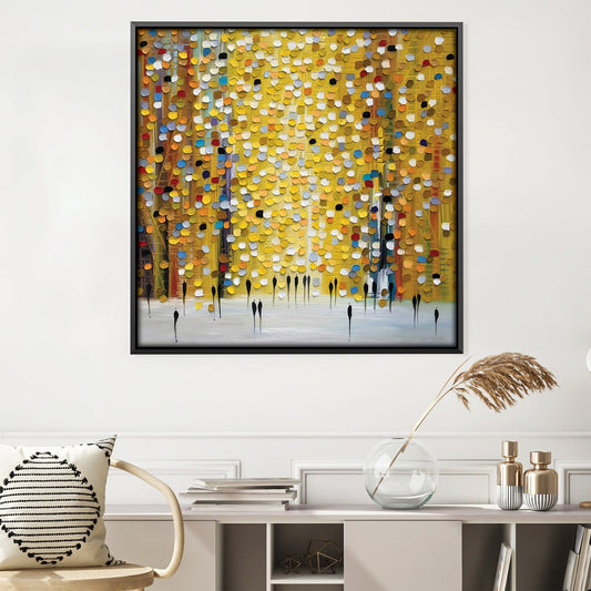 Vibrant Yellow Sunset Oil Painting for Home Decor and Modern Art Lovers