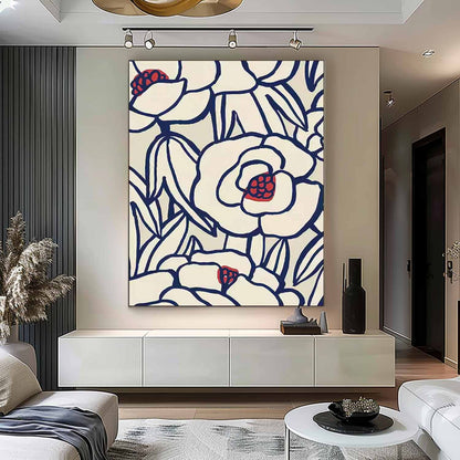 Elegant Floral Oil Painting for Contemporary Home Decor