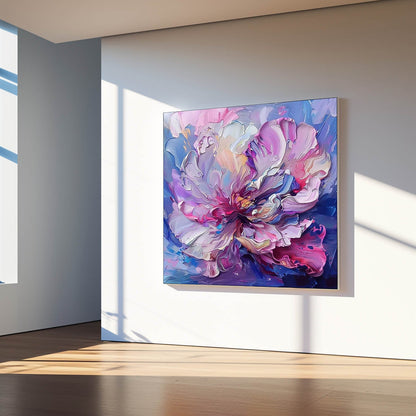 Vibrant Floral Oil Painting - Abstract Art for Home Decor and Elegant Gift