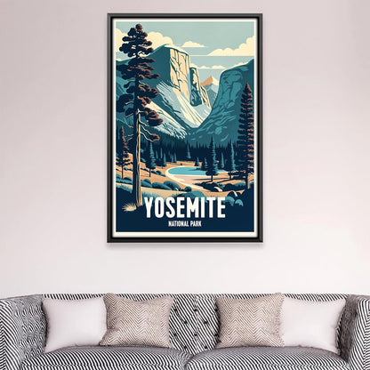 Majestic Yosemite National Park Oil Painting - Scenic Mountain Landscape Artwork