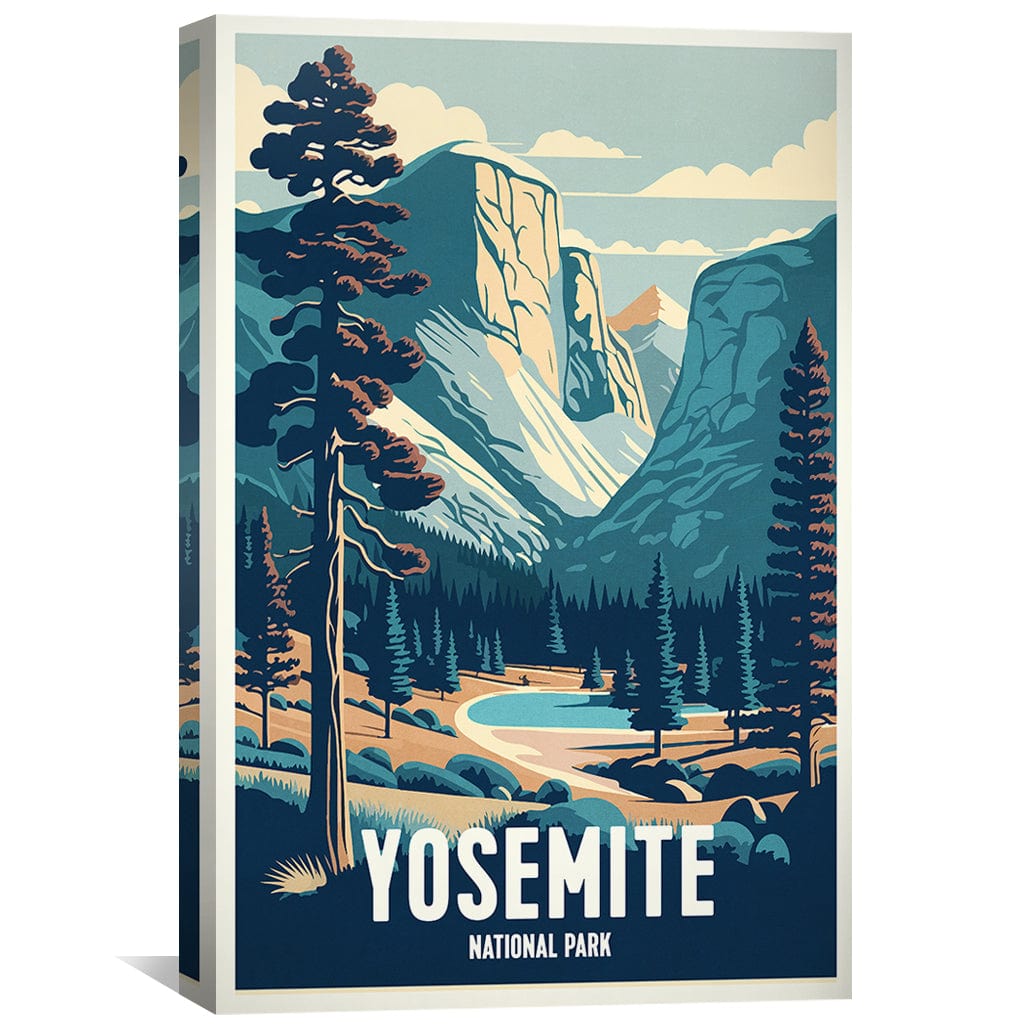 Majestic Yosemite National Park Oil Painting - Scenic Mountain Landscape Artwork