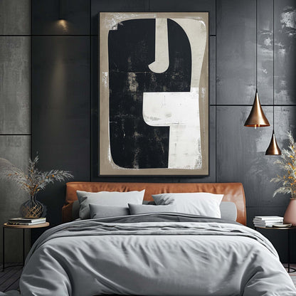 Modern Minimalist Abstract Oil Painting for Elegant Home Decor